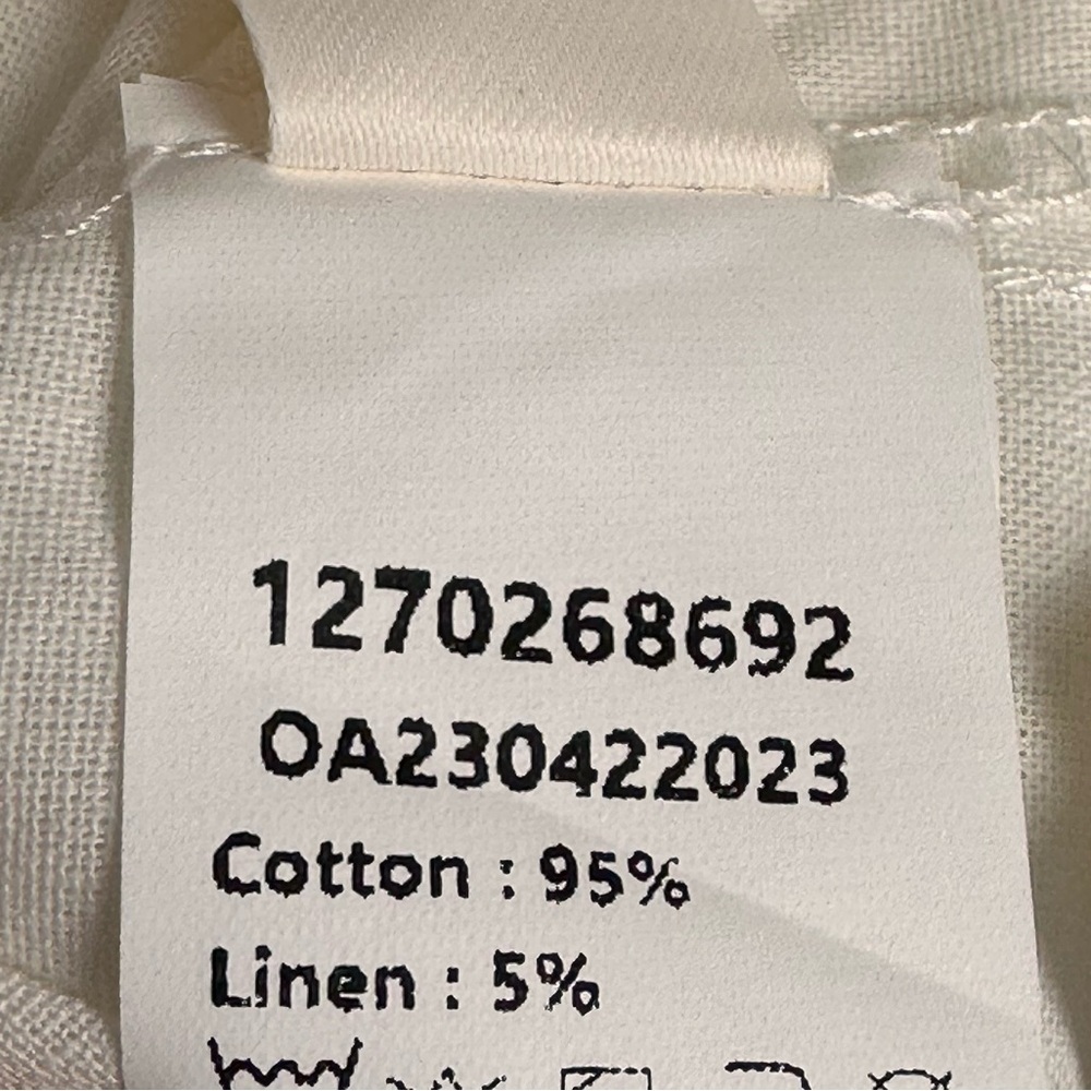 Women's Solid Cotton & Linen Button Down Shirt with Cinched Sleeves - Picture 4 of 6